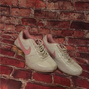 Nike White and Pink Sneakers